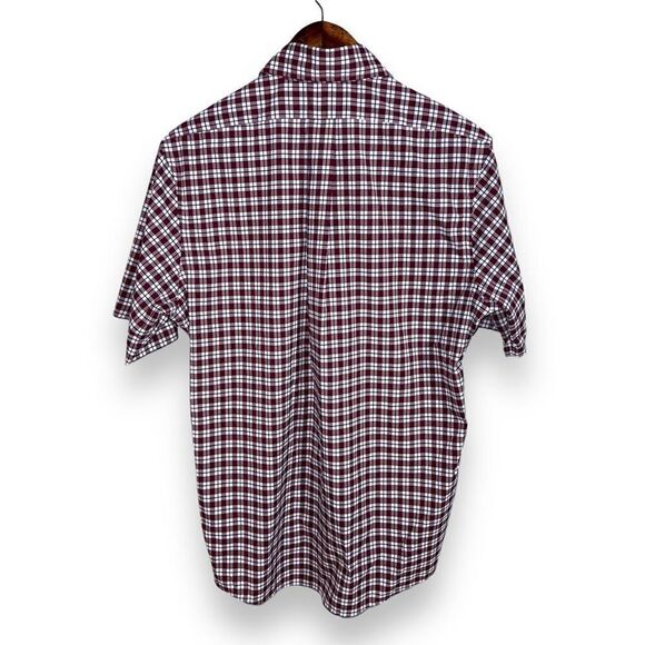 NWT Brooks Brothers Red & Navy Performance S/S Button Down M - Picture 9 of 9